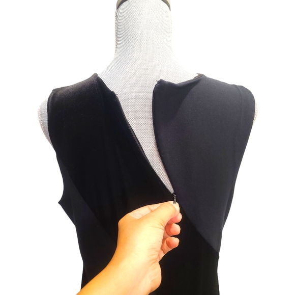 Alfani Dress Black Velvet Sleeveless Fit & Flare Womens Plus Size 14 - Picture 4 of 11